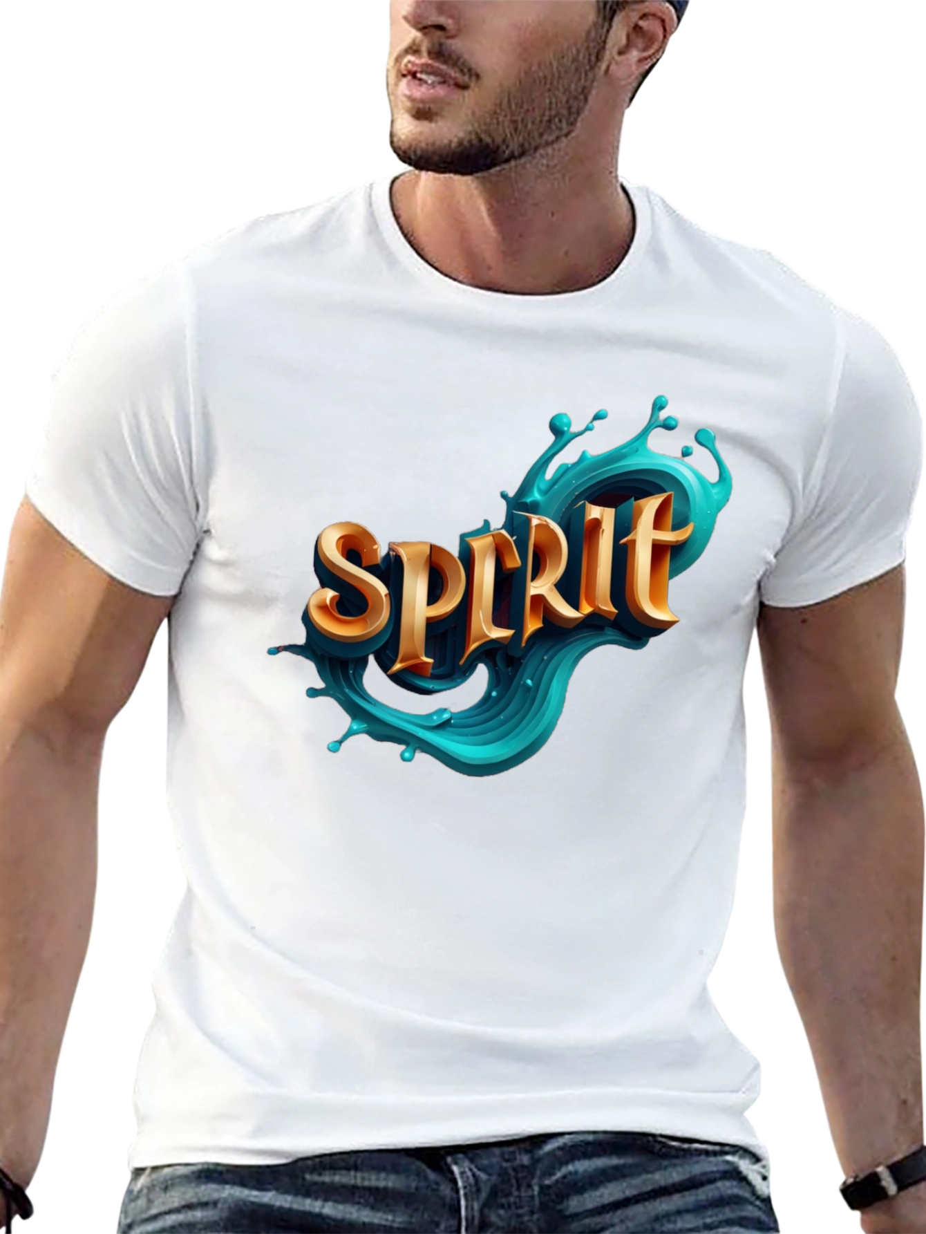 Spirit Graphic Black T-Shirt - Unique Design
