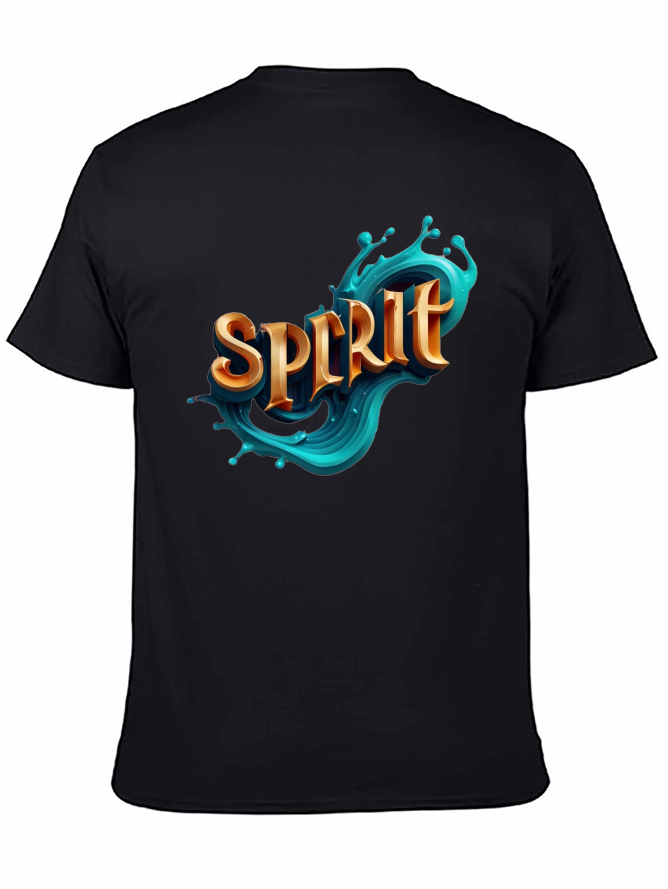 Spirit Graphic Black T-Shirt - Unique Design