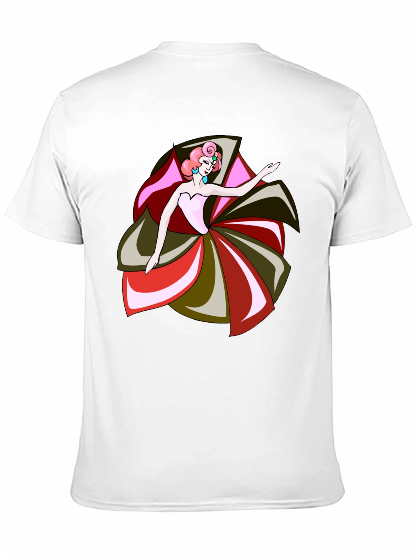Retro Ballerina Black T-Shirt