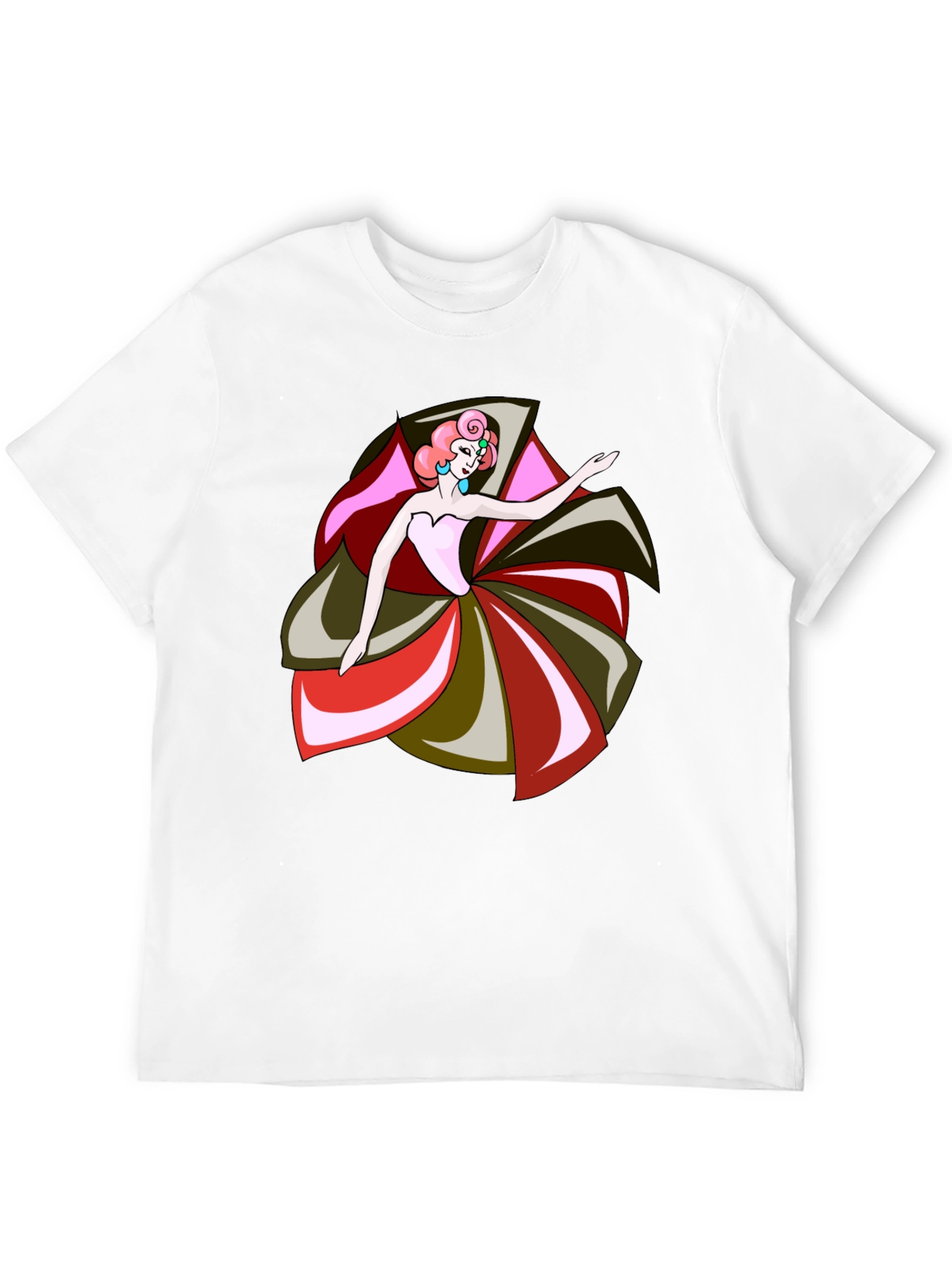 Retro Ballerina Black T-Shirt