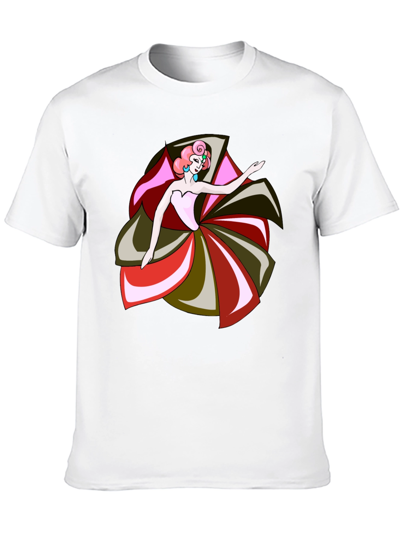 Retro Ballerina Black T-Shirt