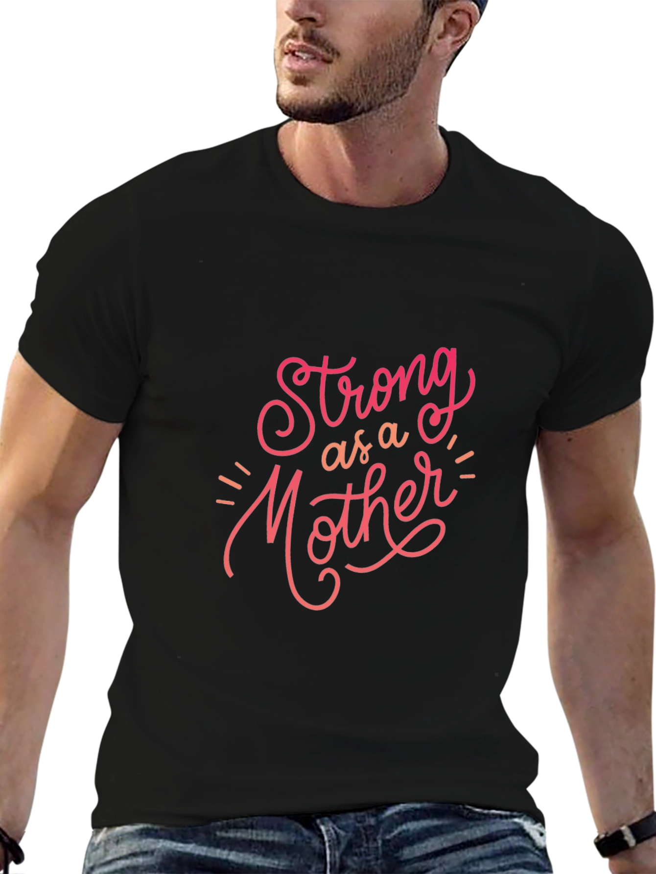 Strong as a Mother Graphic Tee - Black