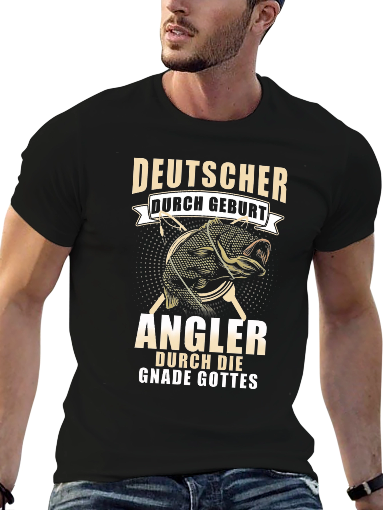 German Fisherman T-Shirt: Deutscher Angler Design
