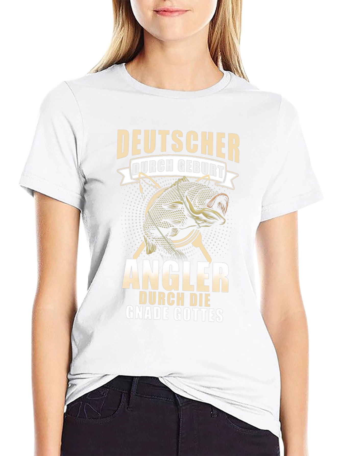 German Fisherman T-Shirt: Deutscher Angler Design
