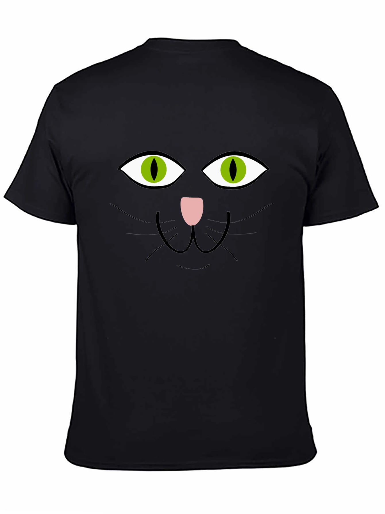 Black Cat Face T-Shirt Halloween Tee