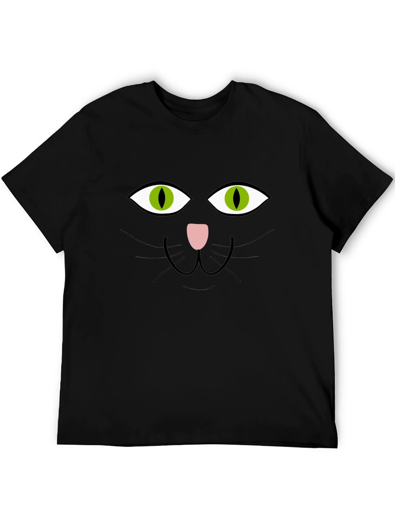 Black Cat Face T-Shirt Halloween Tee