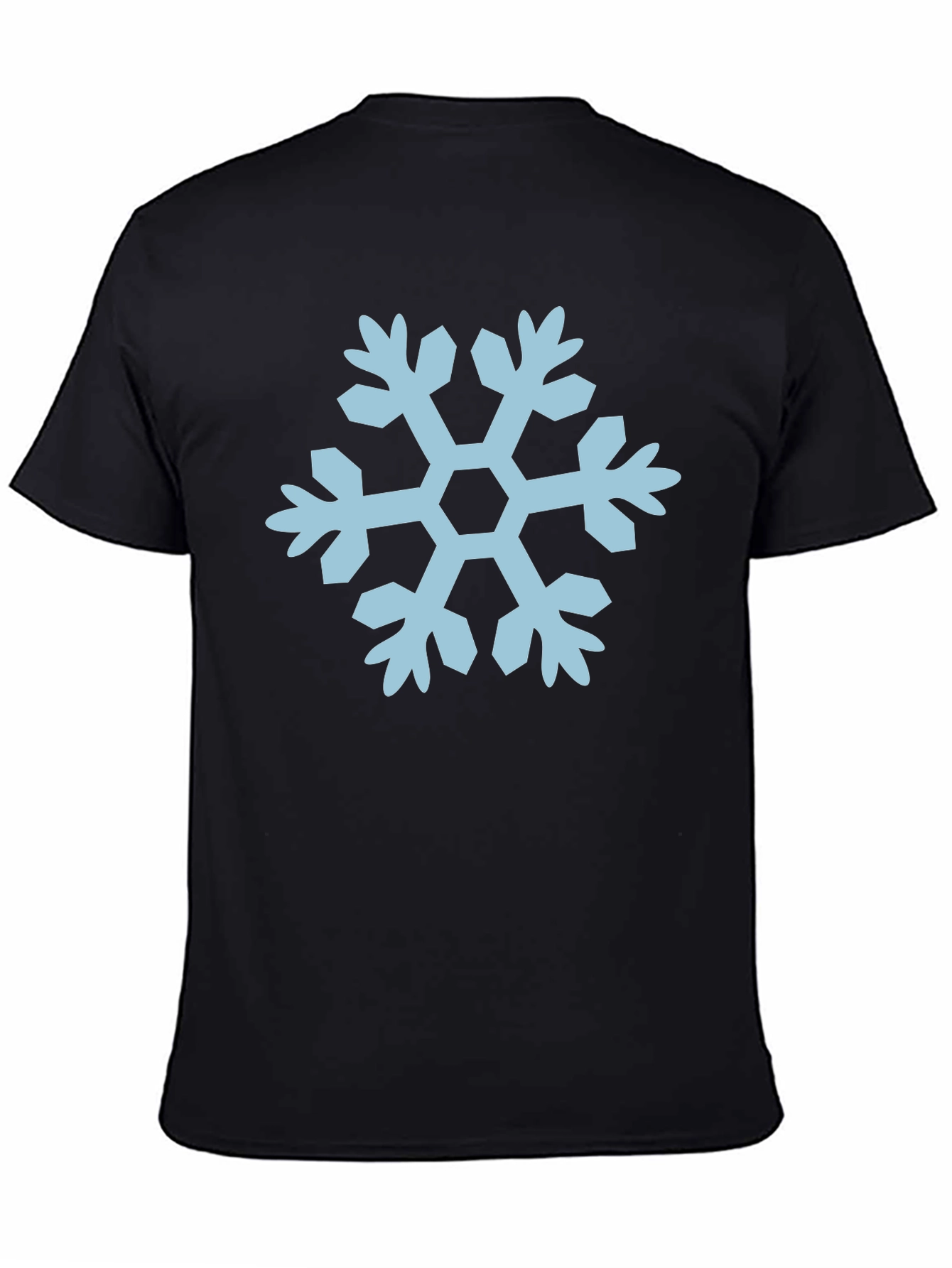 Snowflake Graphic Tee - Black Cotton T-Shirt