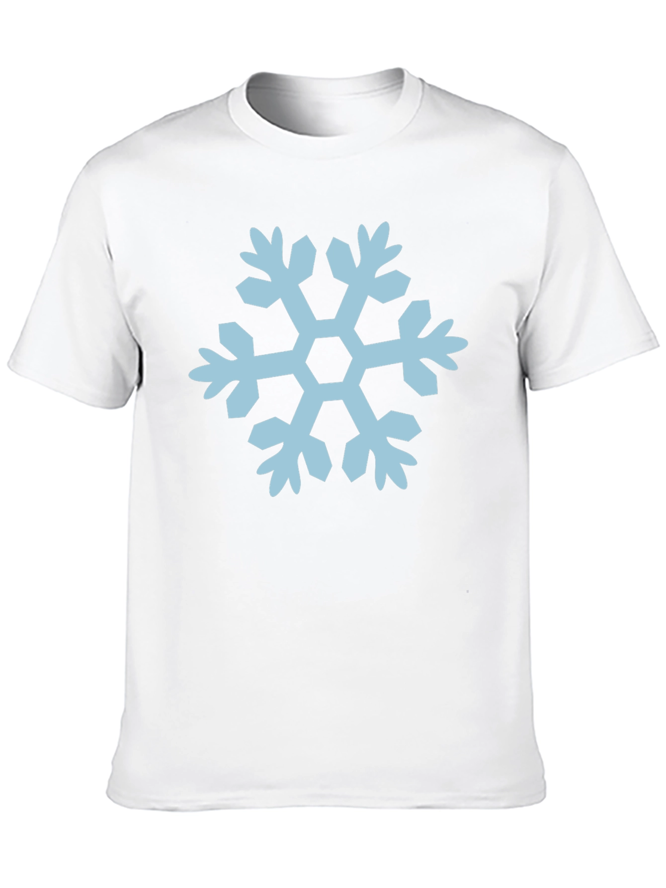 Snowflake Graphic Tee - Black Cotton T-Shirt