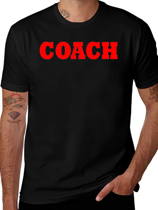 Coach Graphic Tee - Red on Black