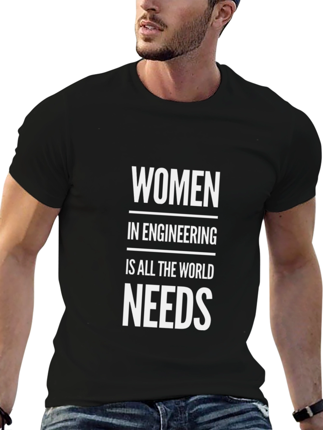 Women in Engineering Tee - Empowering Black T-Shirt