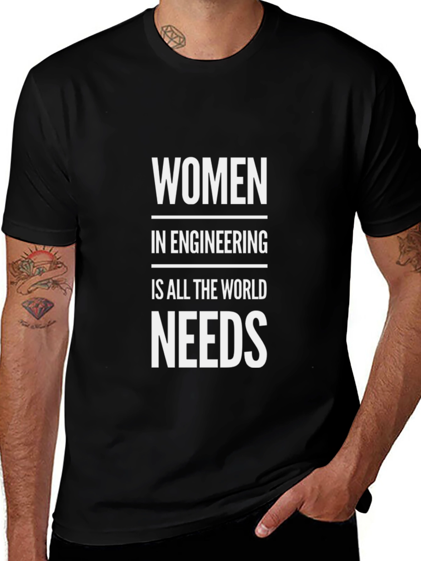Women in Engineering Tee - Empowering Black T-Shirt