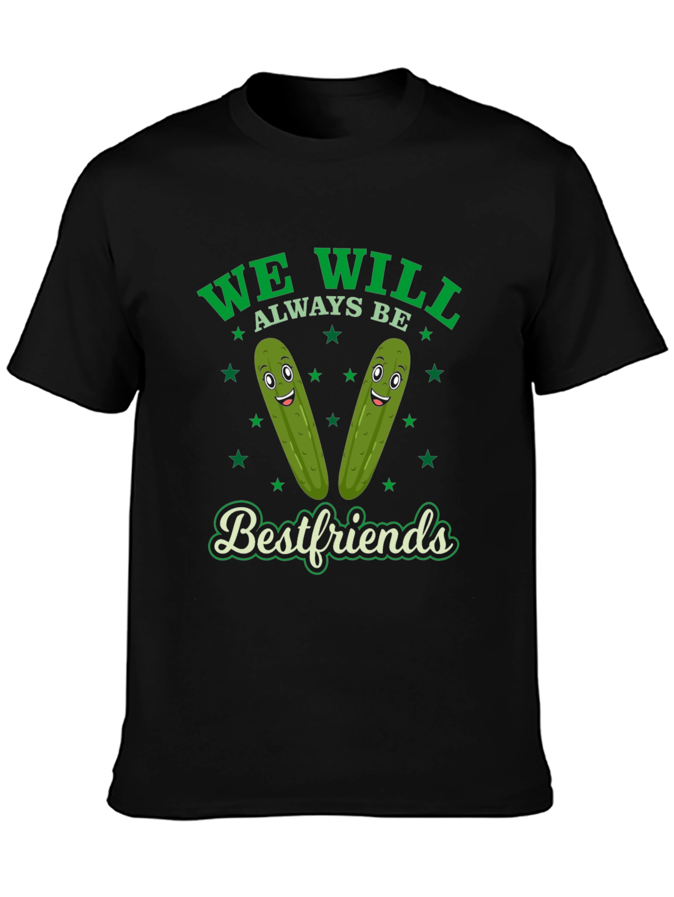 Funny Pickle Best Friends Graphic T-Shirt
