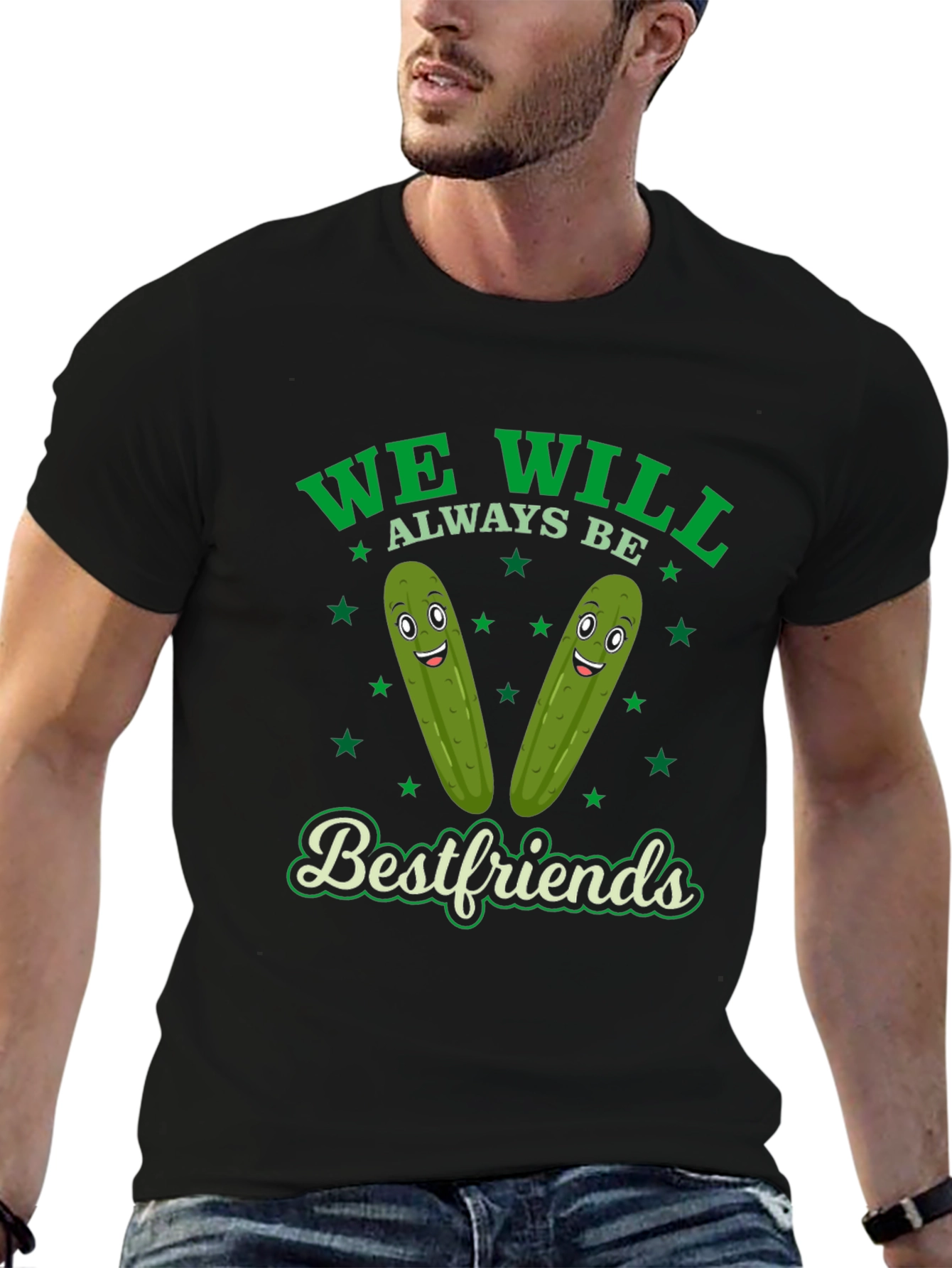 Funny Pickle Best Friends Graphic T-Shirt