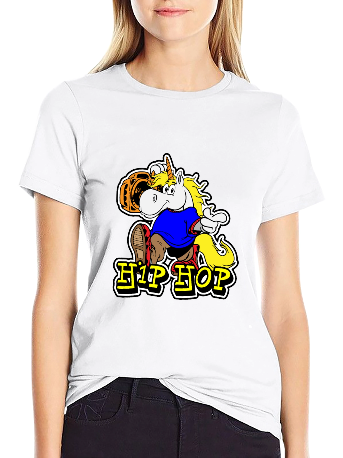 Hip Hop Unicorn Graphic T-Shirt