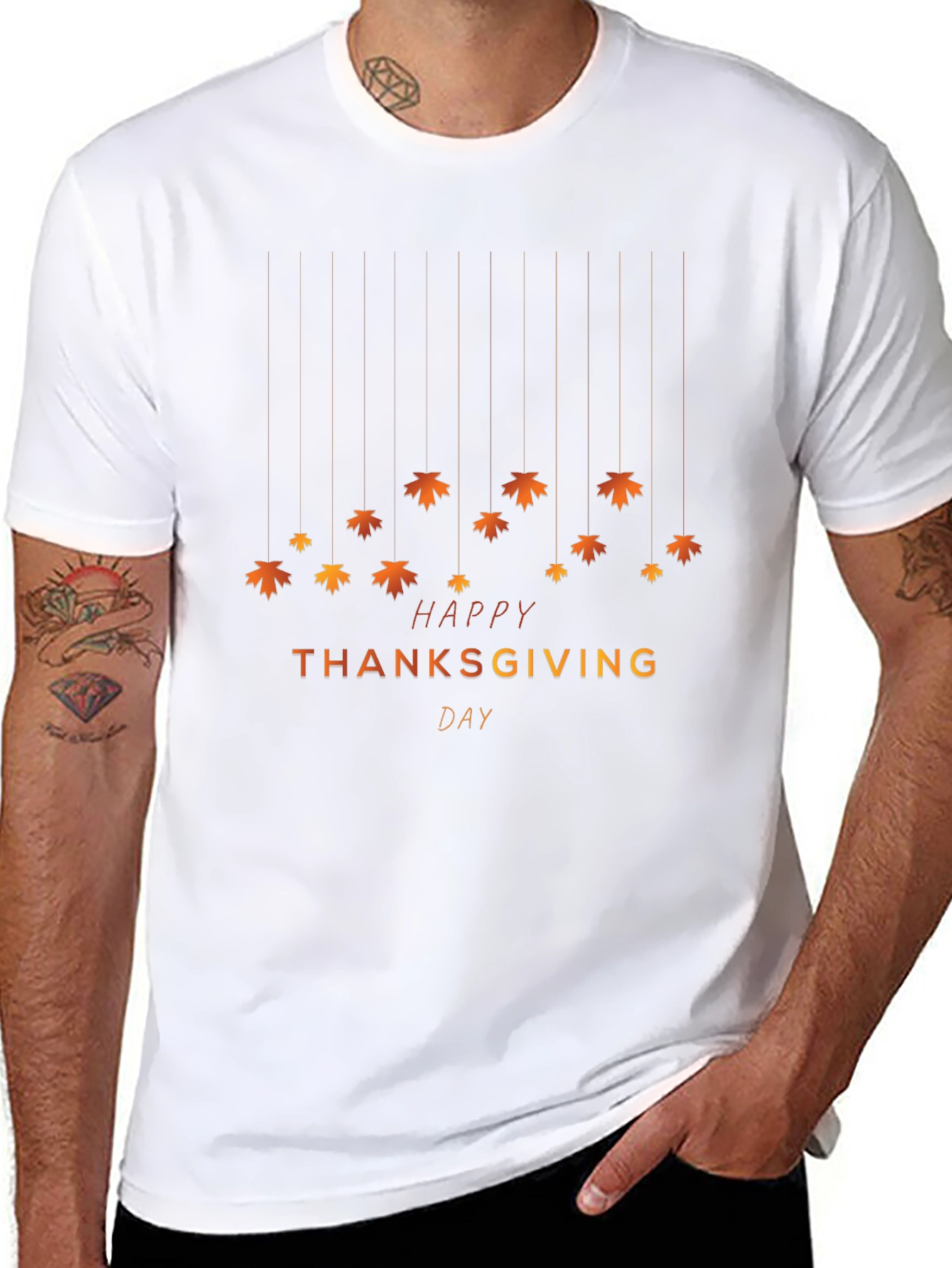 Thanksgiving Maple Leaf Graphic T-Shirt