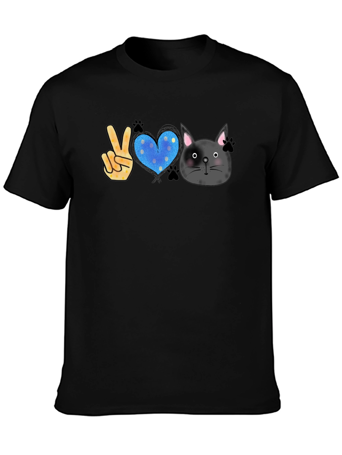 Peace Love & Cats Graphic T-Shirt