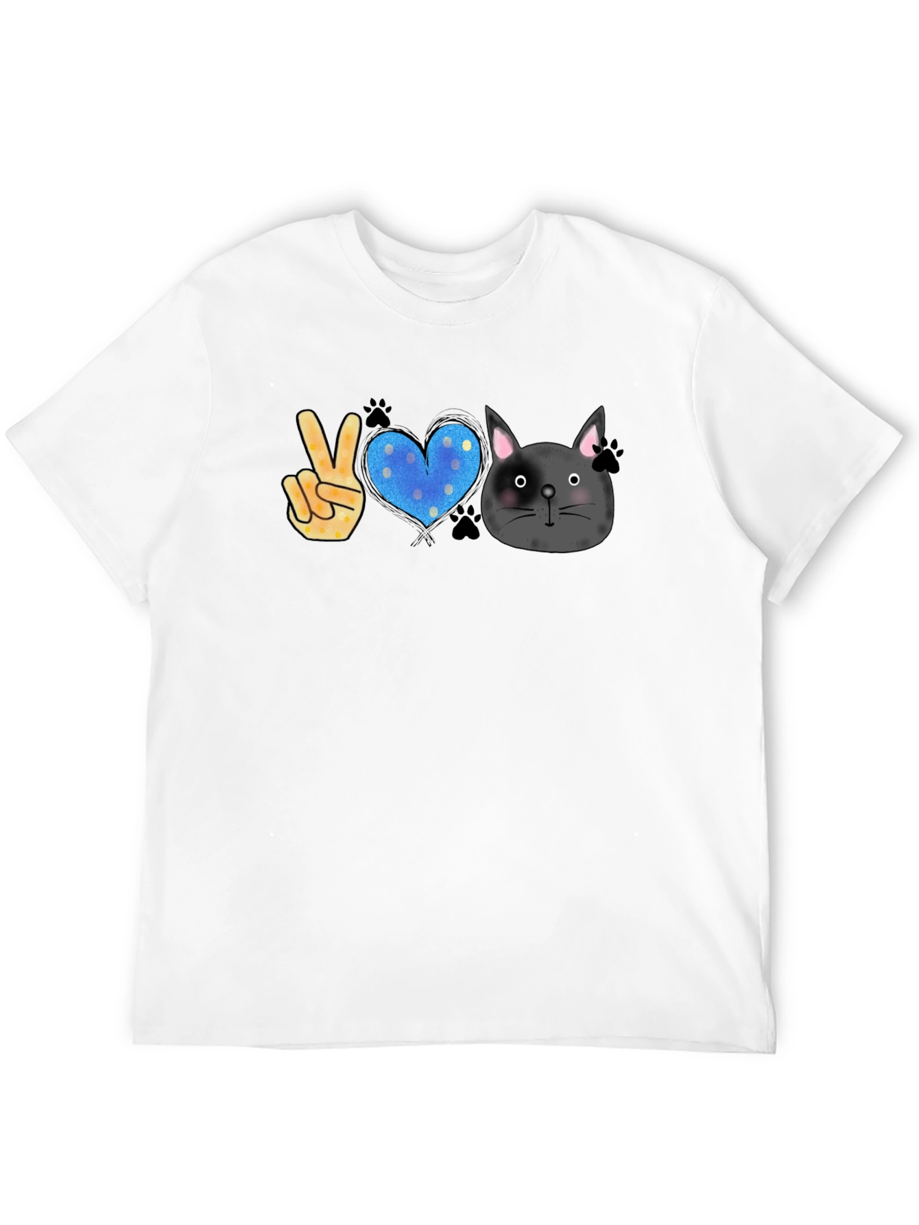 Peace Love & Cats Graphic T-Shirt