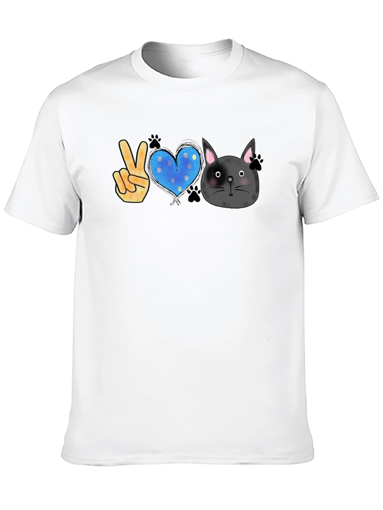 Peace Love & Cats Graphic T-Shirt