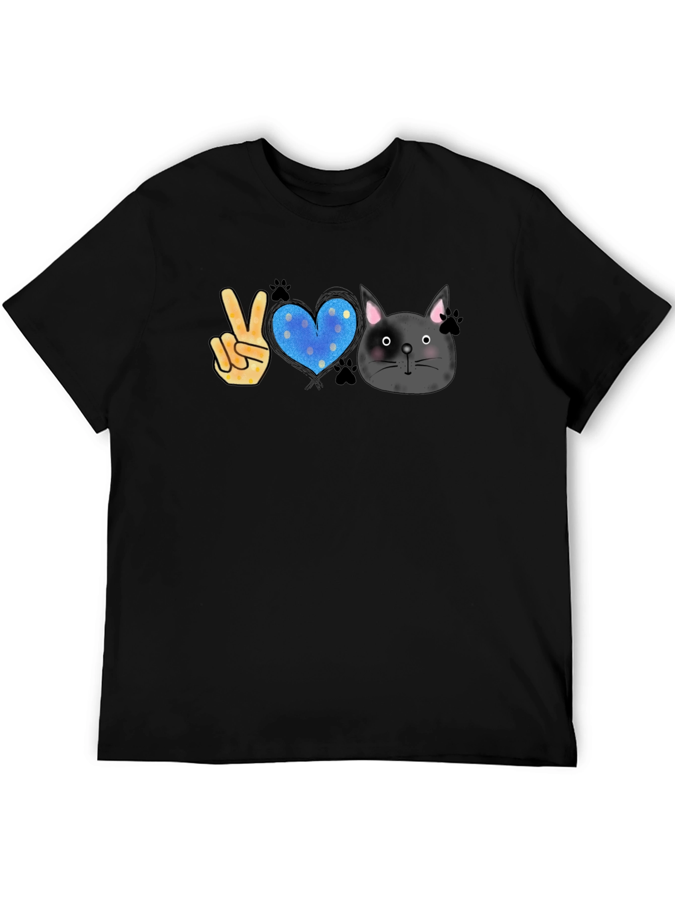 Peace Love & Cats Graphic T-Shirt