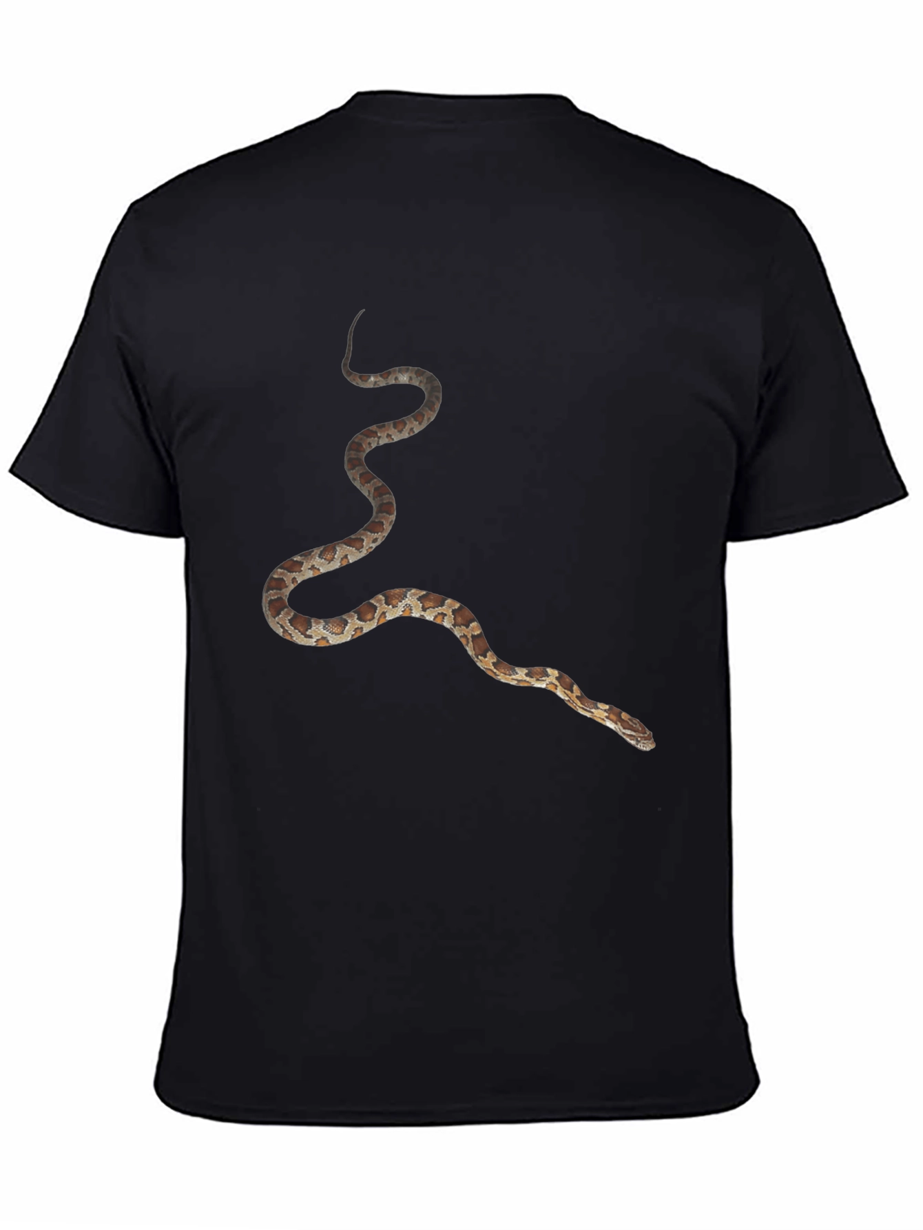 Snake Print Black T-Shirt - Unique Graphic Tee