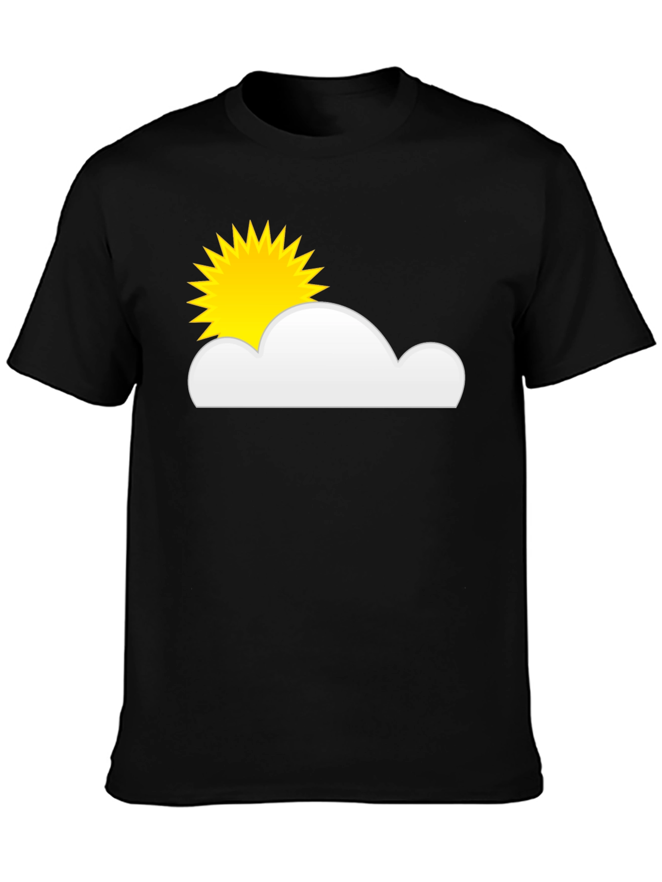 Sunny Day Graphic T-Shirt - Black Cotton Tee
