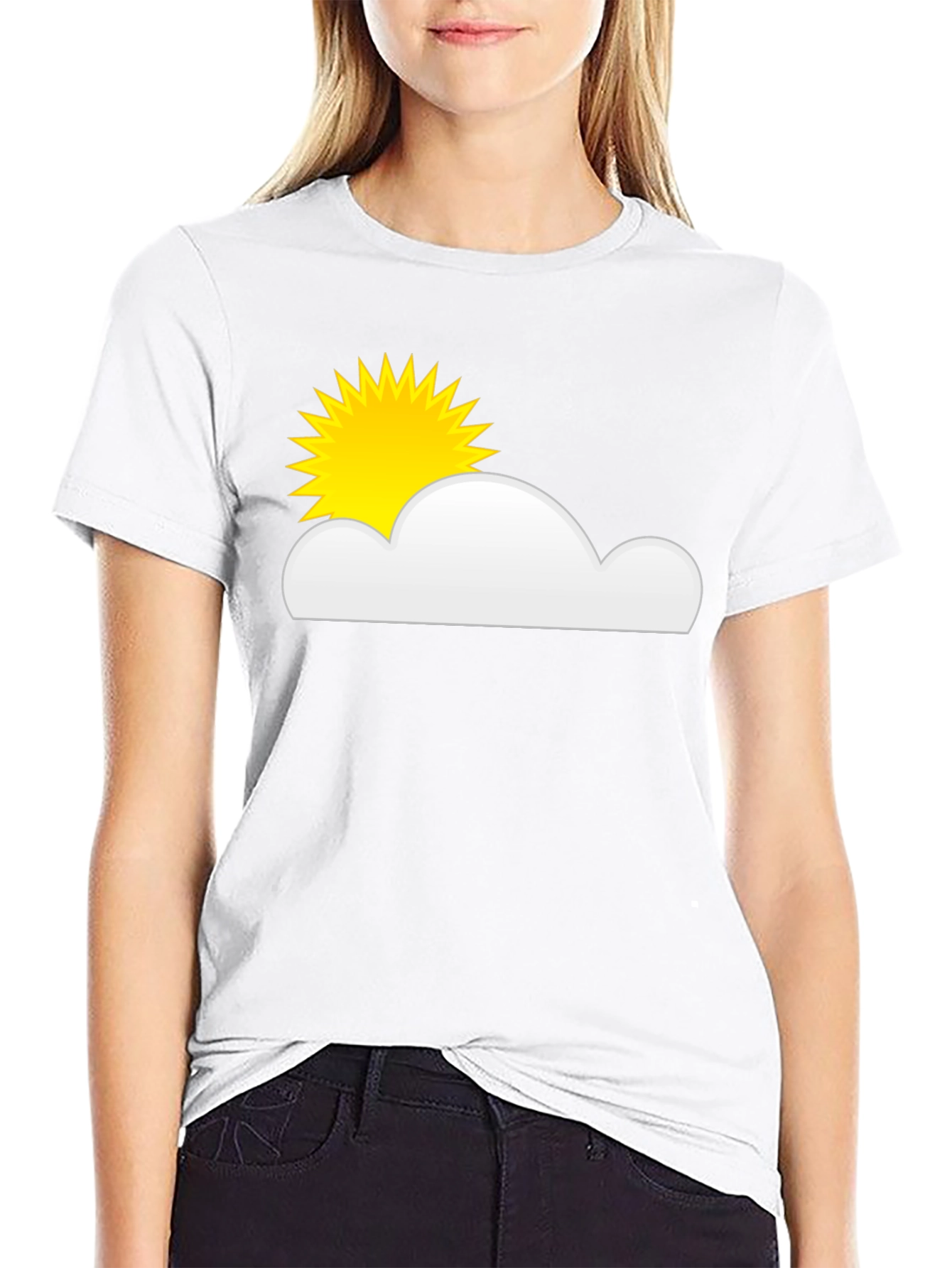 Sunny Day Graphic T-Shirt - Black Cotton Tee