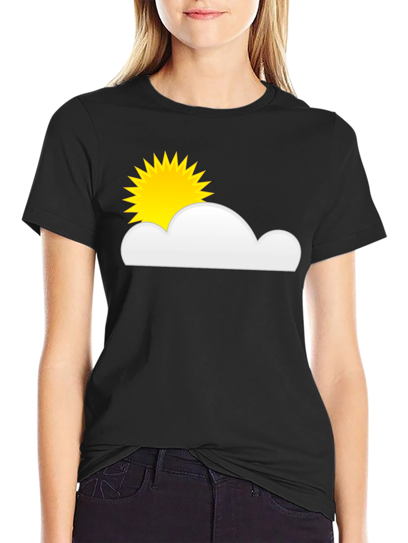 Sunny Day Graphic T-Shirt - Black Cotton Tee