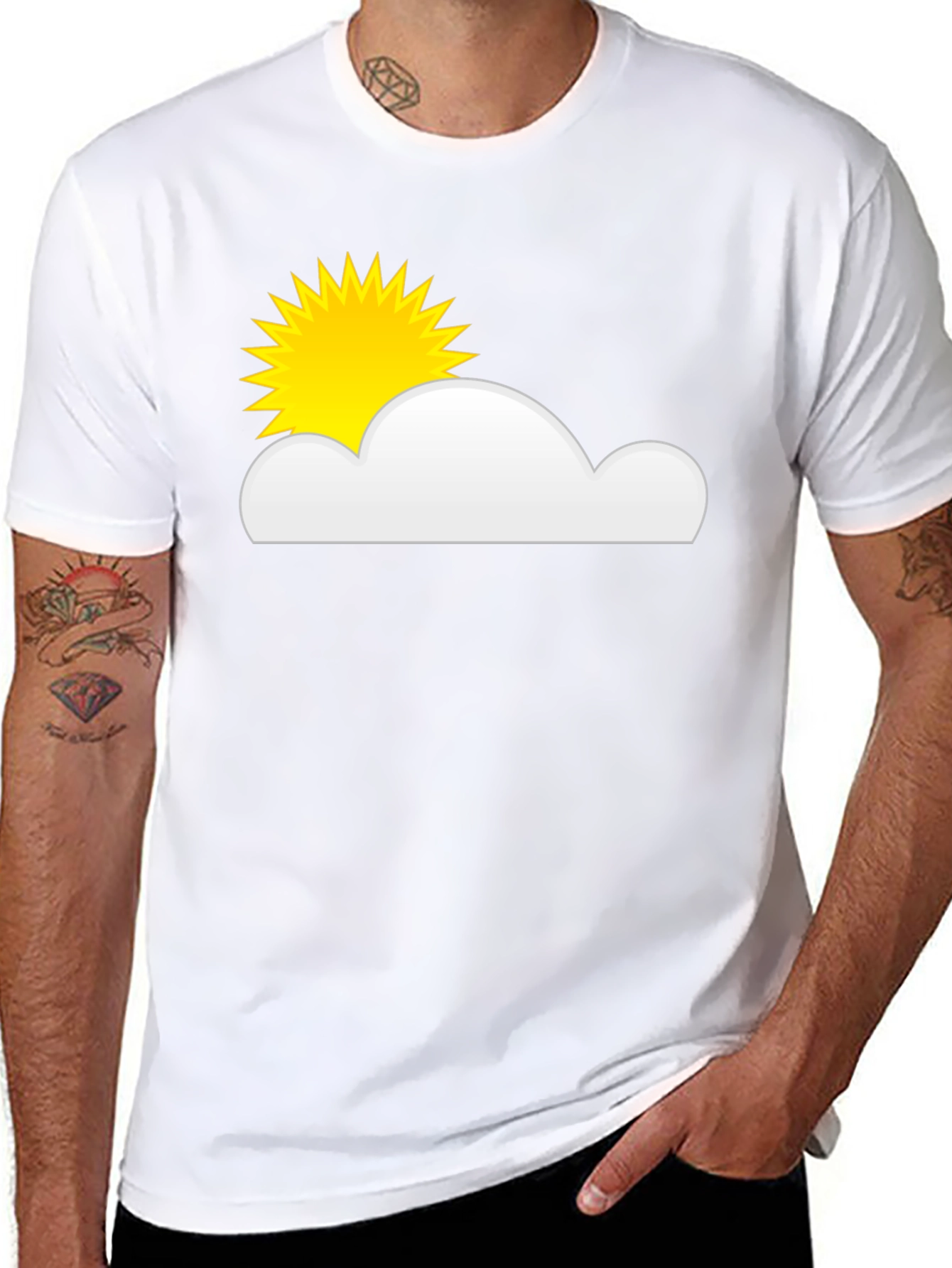 Sunny Day Graphic T-Shirt - Black Cotton Tee