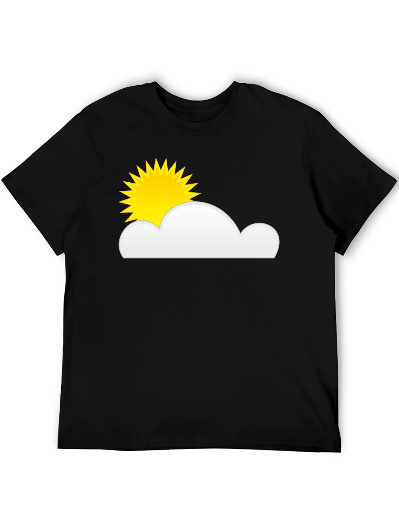 Sunny Day Graphic T-Shirt - Black Cotton Tee