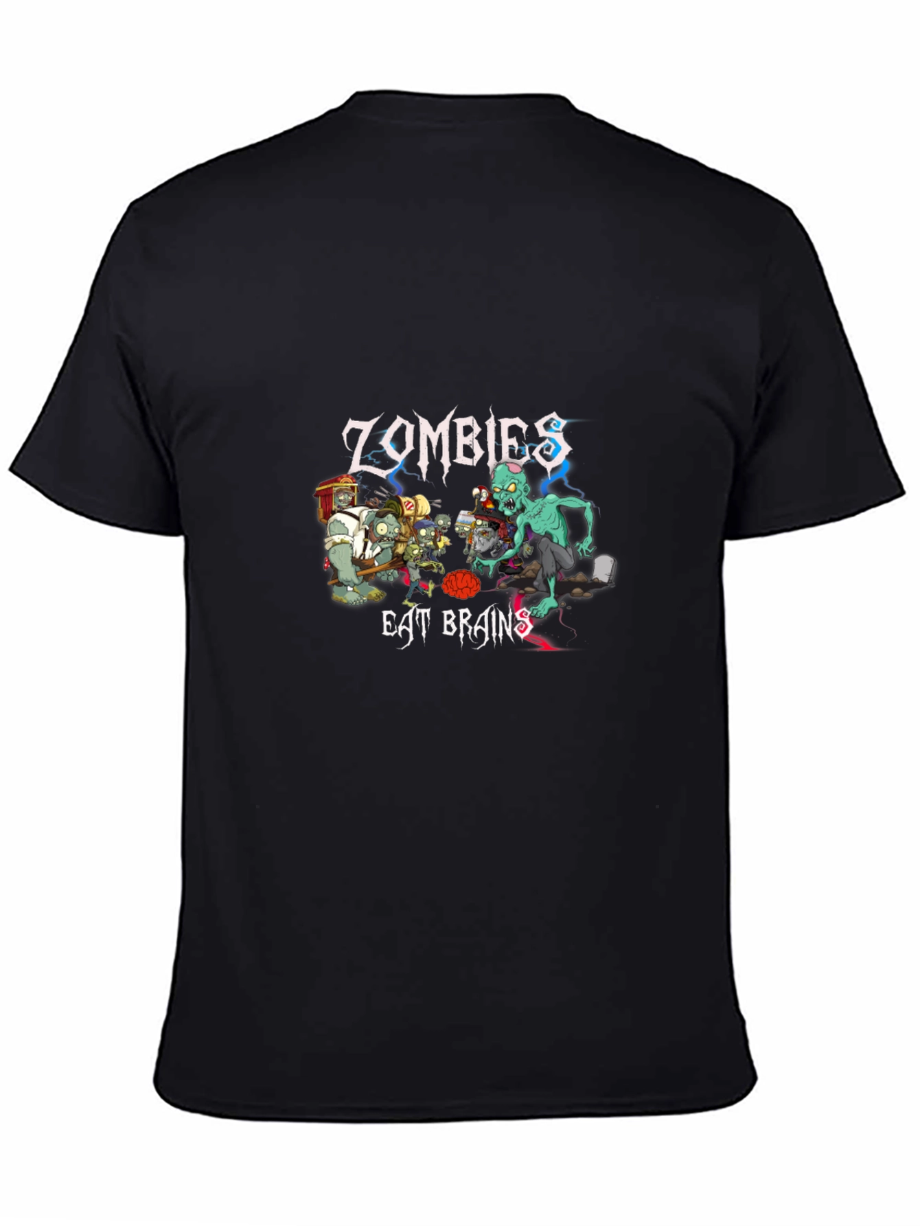 Zombies Eat Brains Graphic T-Shirt - Unique Design
