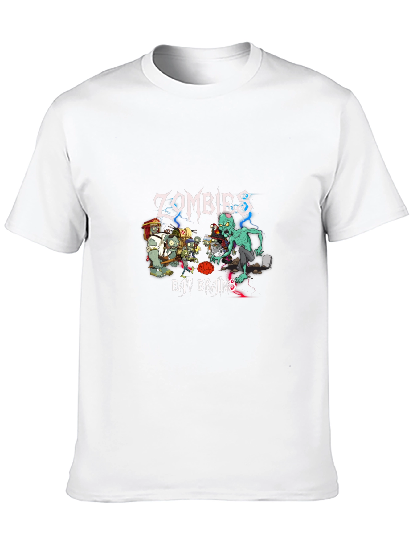 Zombies Eat Brains Graphic T-Shirt - Unique Design