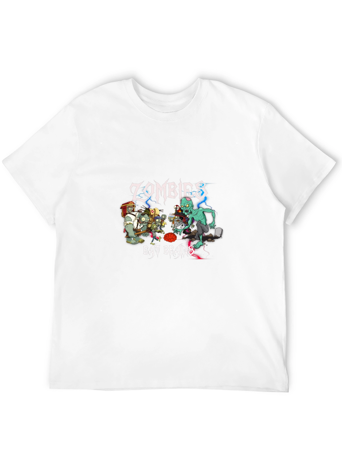 Zombies Eat Brains Graphic T-Shirt - Unique Design
