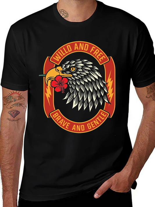 Wild & Free Eagle Graphic Black T-Shirt