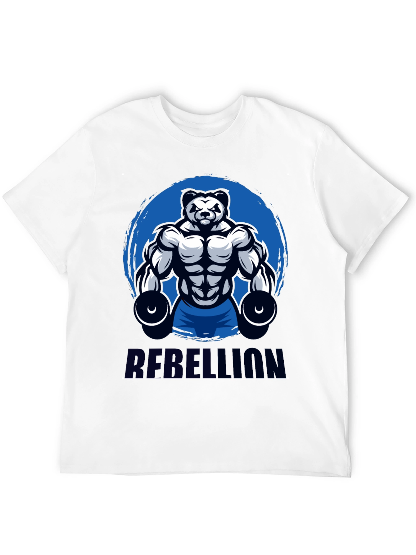 Rebellion Panda Gym Black T-Shirt