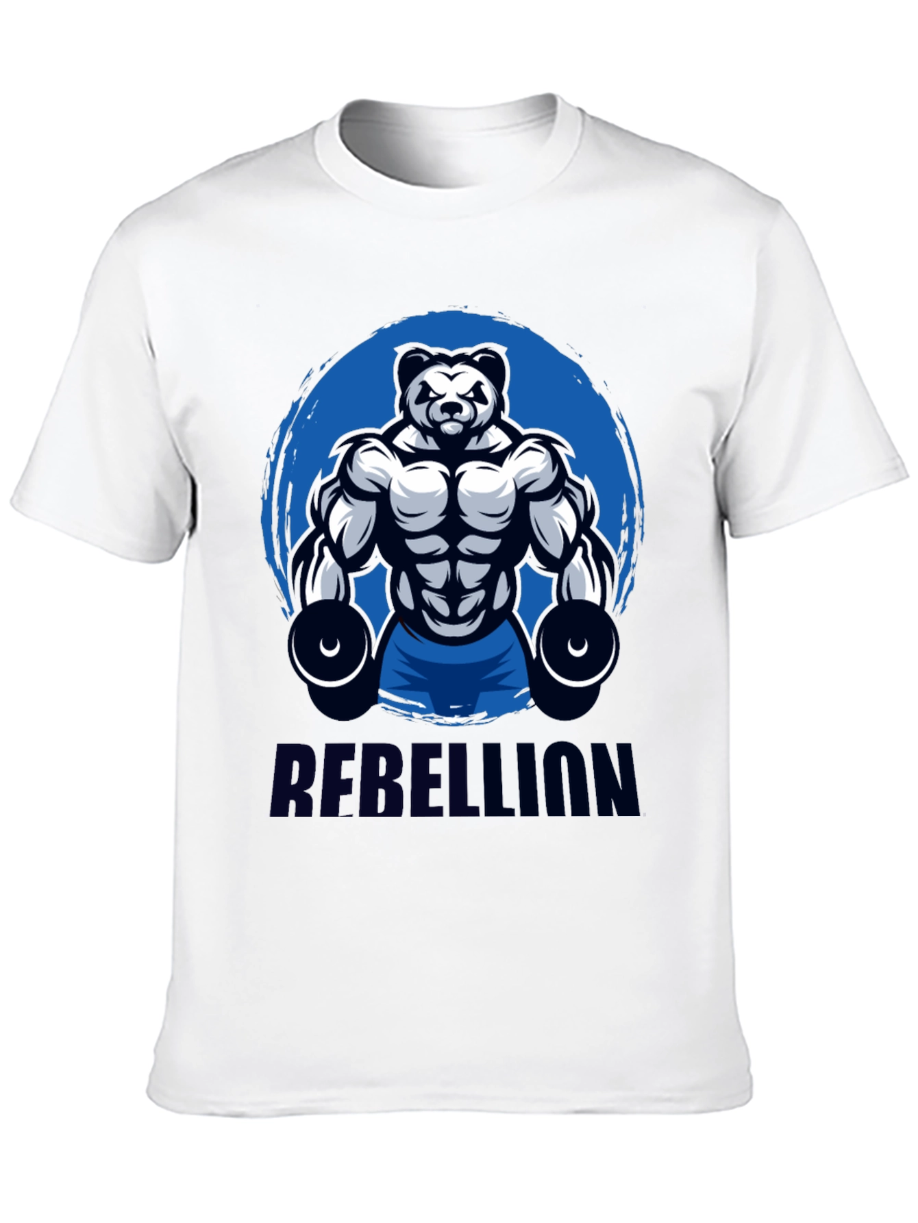 Rebellion Panda Gym Black T-Shirt