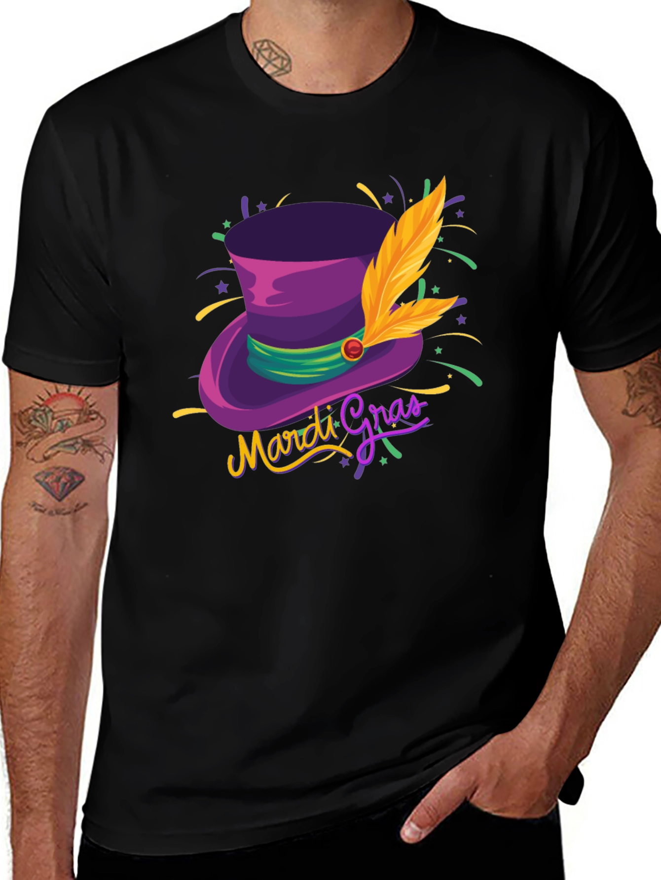 Mardi Gras Hat T-Shirt - Stylish Unisex Design
