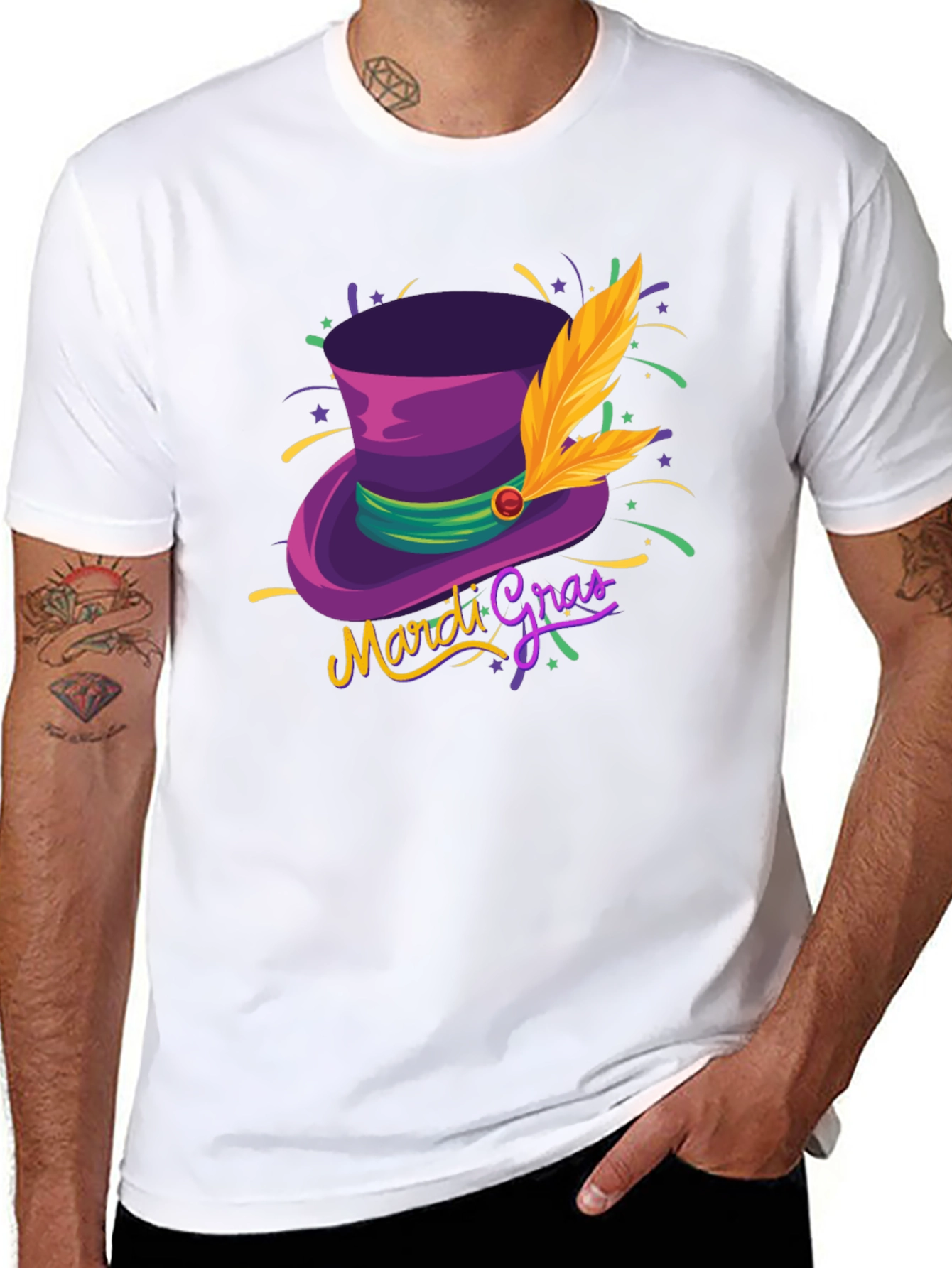 Mardi Gras Hat T-Shirt - Stylish Unisex Design