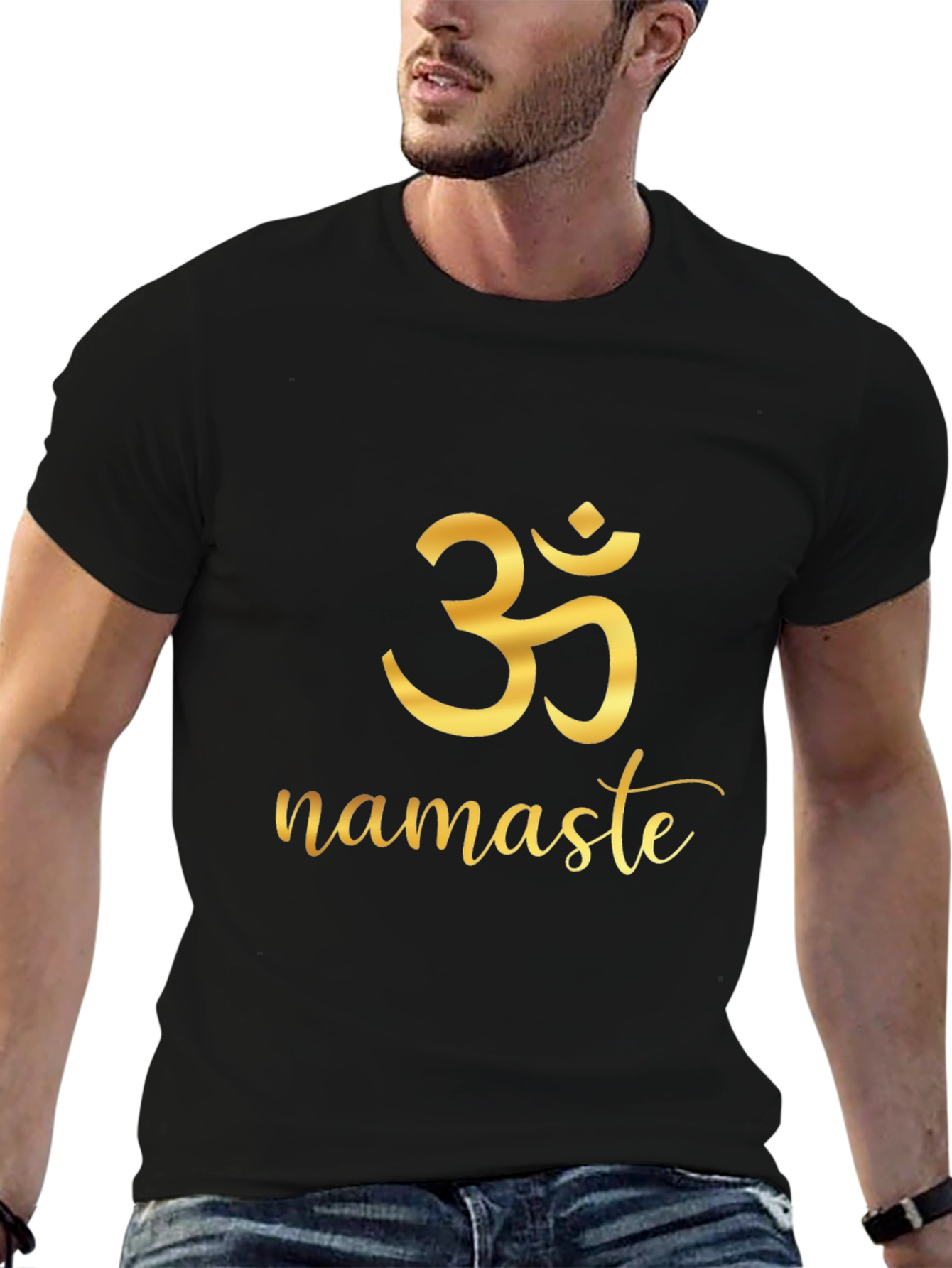Om Namaste Graphic Black T-Shirt