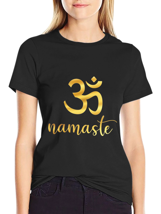 Om Namaste Graphic Black T-Shirt