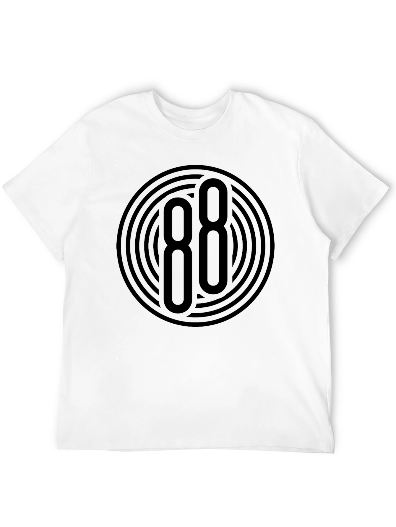 Modern Graphic Tee - Bold 88 Circle Design