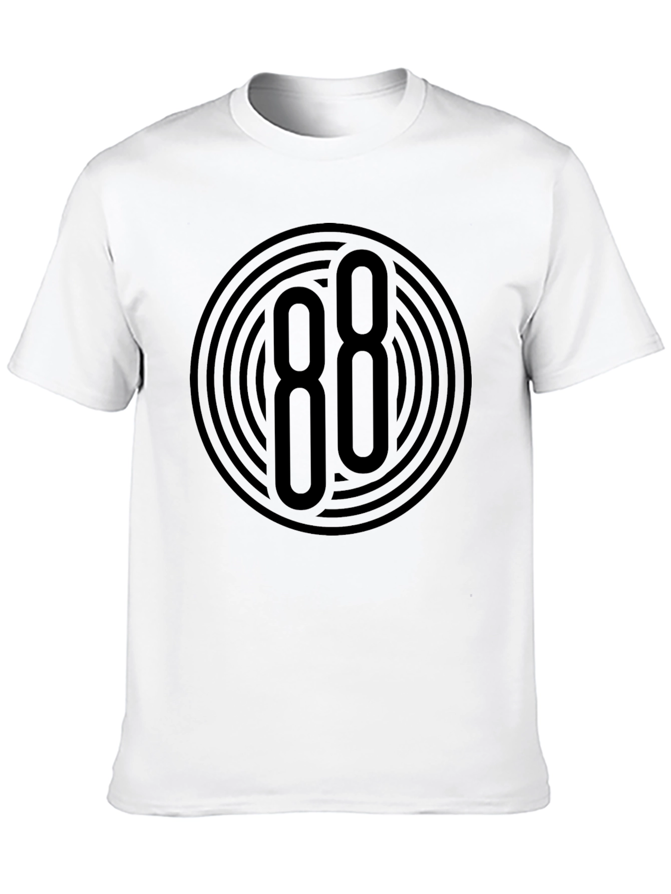 Modern Graphic Tee - Bold 88 Circle Design