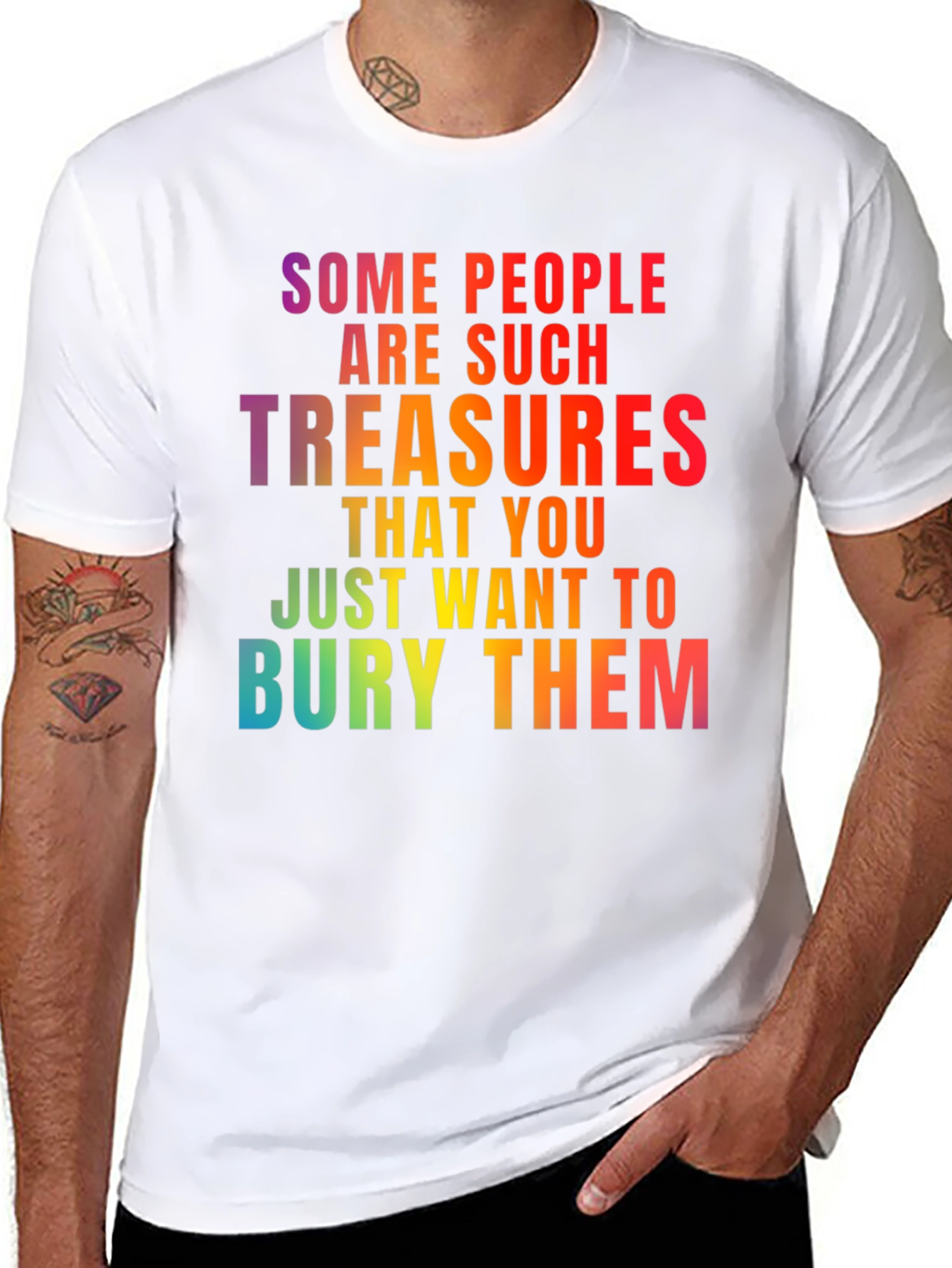Funny Sarcastic Rainbow Graphic T-Shirt