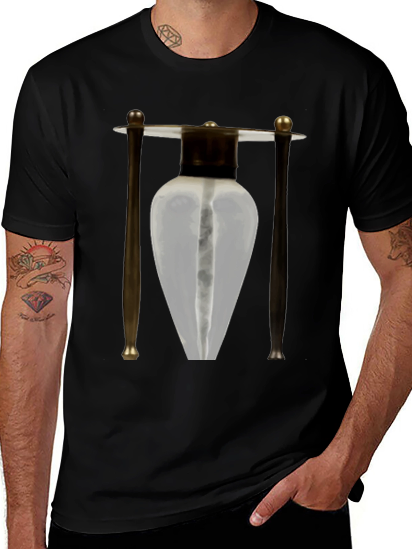 Hourglass Graphic Tee - Times Passage on Soft Cotton