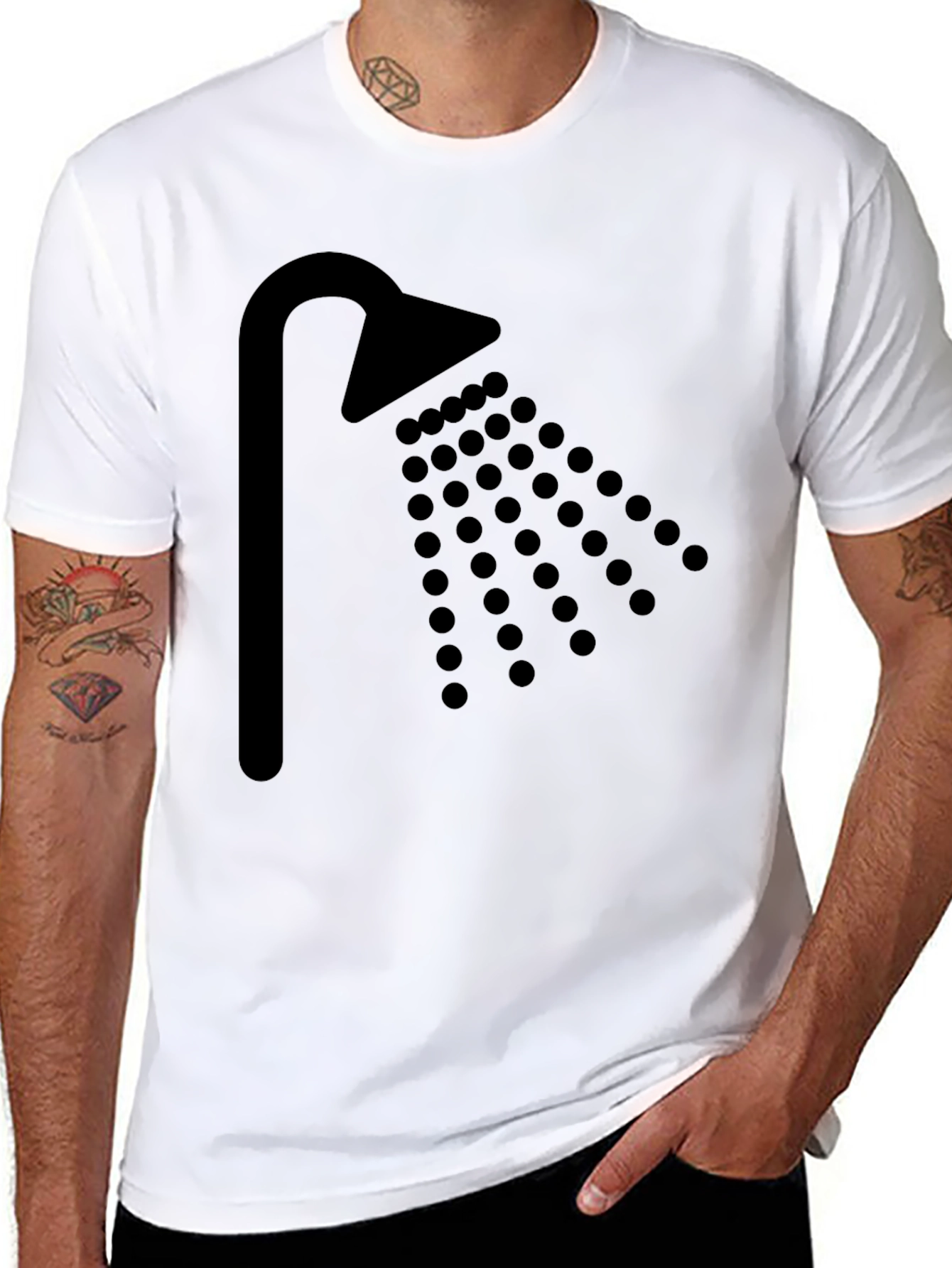 Shower Head Graphic Tee - Clean Style