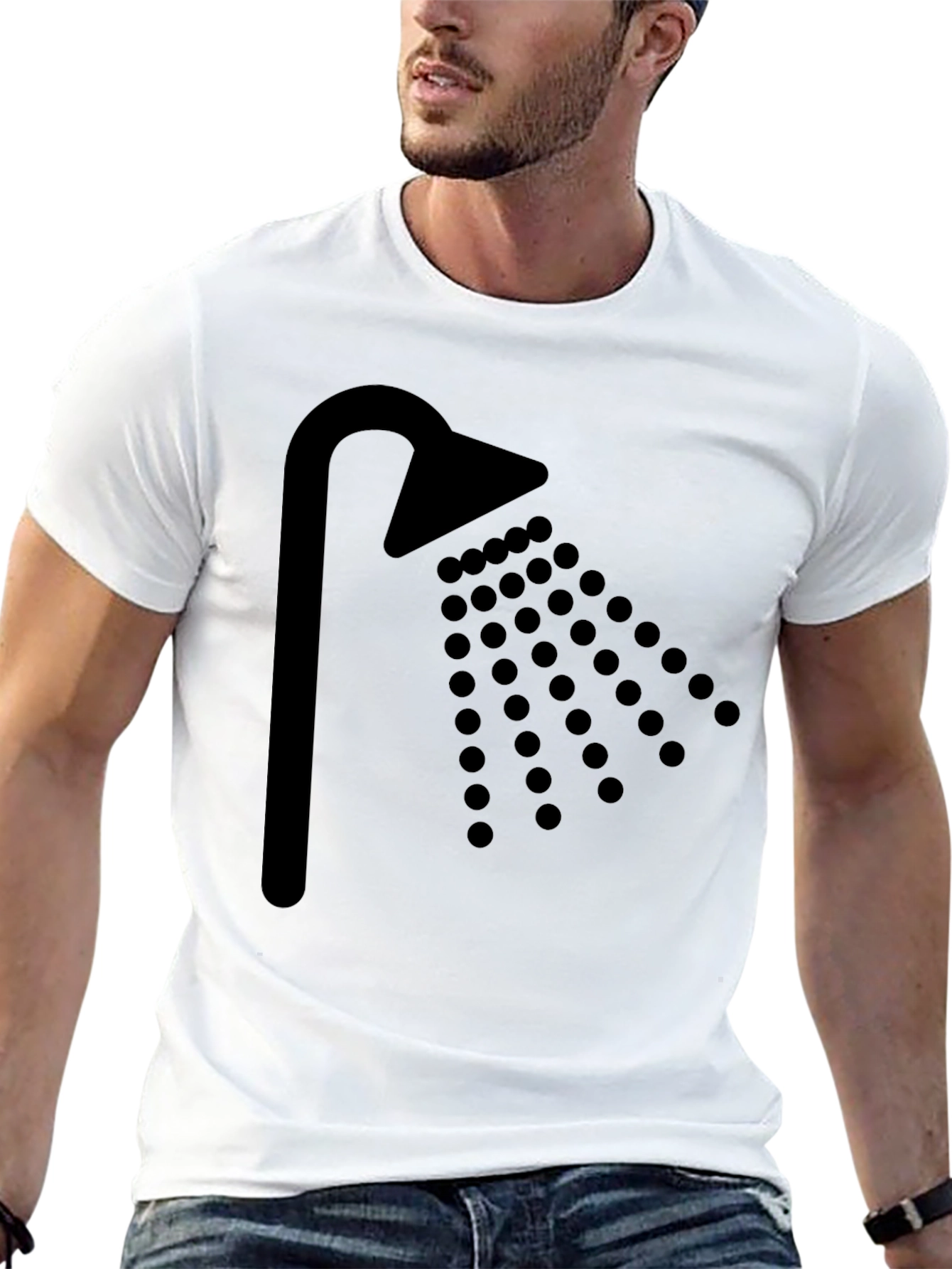 Shower Head Graphic Tee - Clean Style