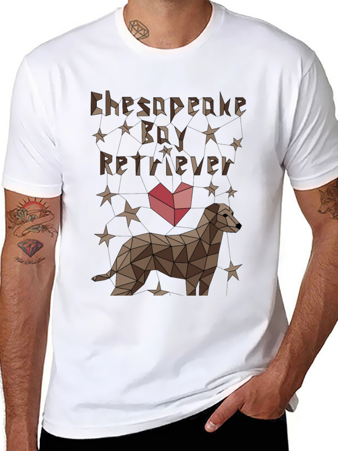 Chesapeake Bay Retriever Geometric T-Shirt
