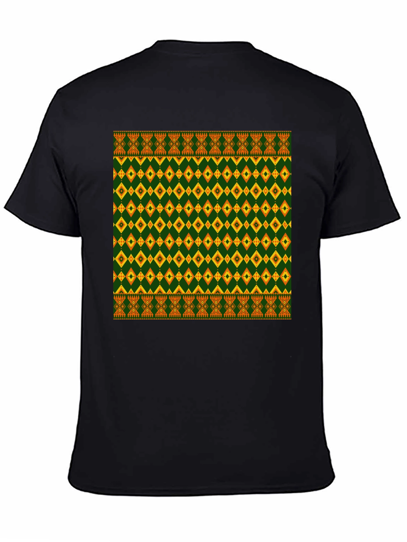 Tribal Pattern Black T-Shirt