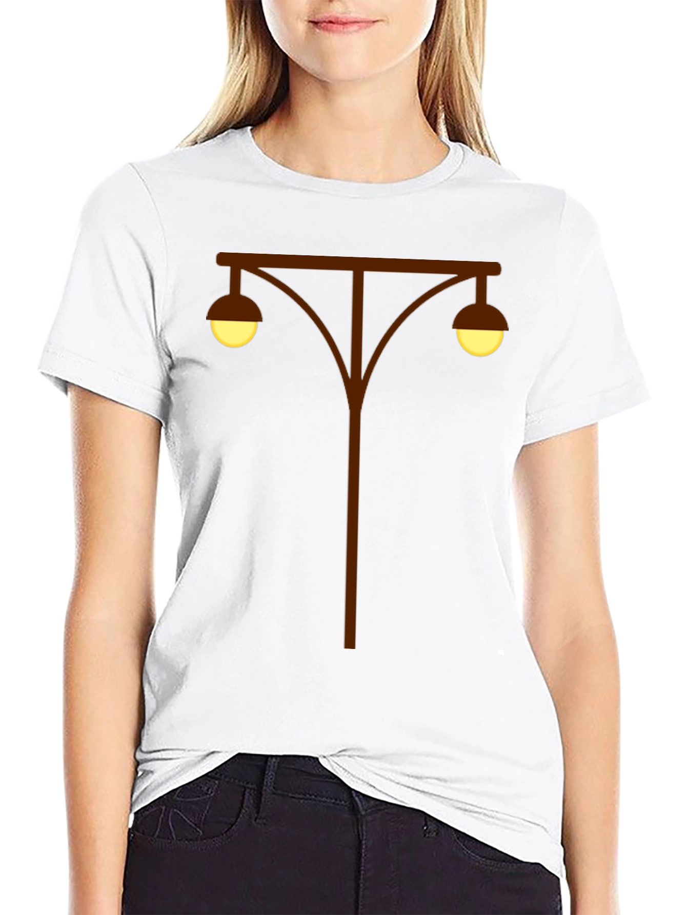 Retro Street Lamp T-Shirt - Classic Urban Style