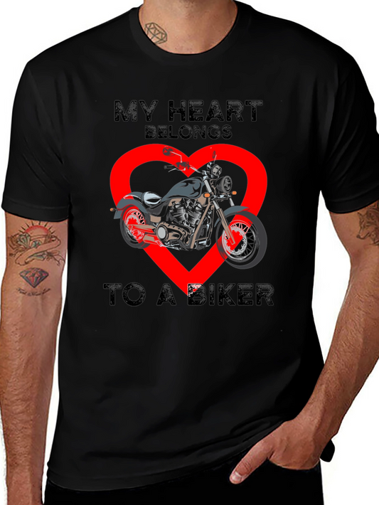 My Heart Belongs to a Biker T-Shirt