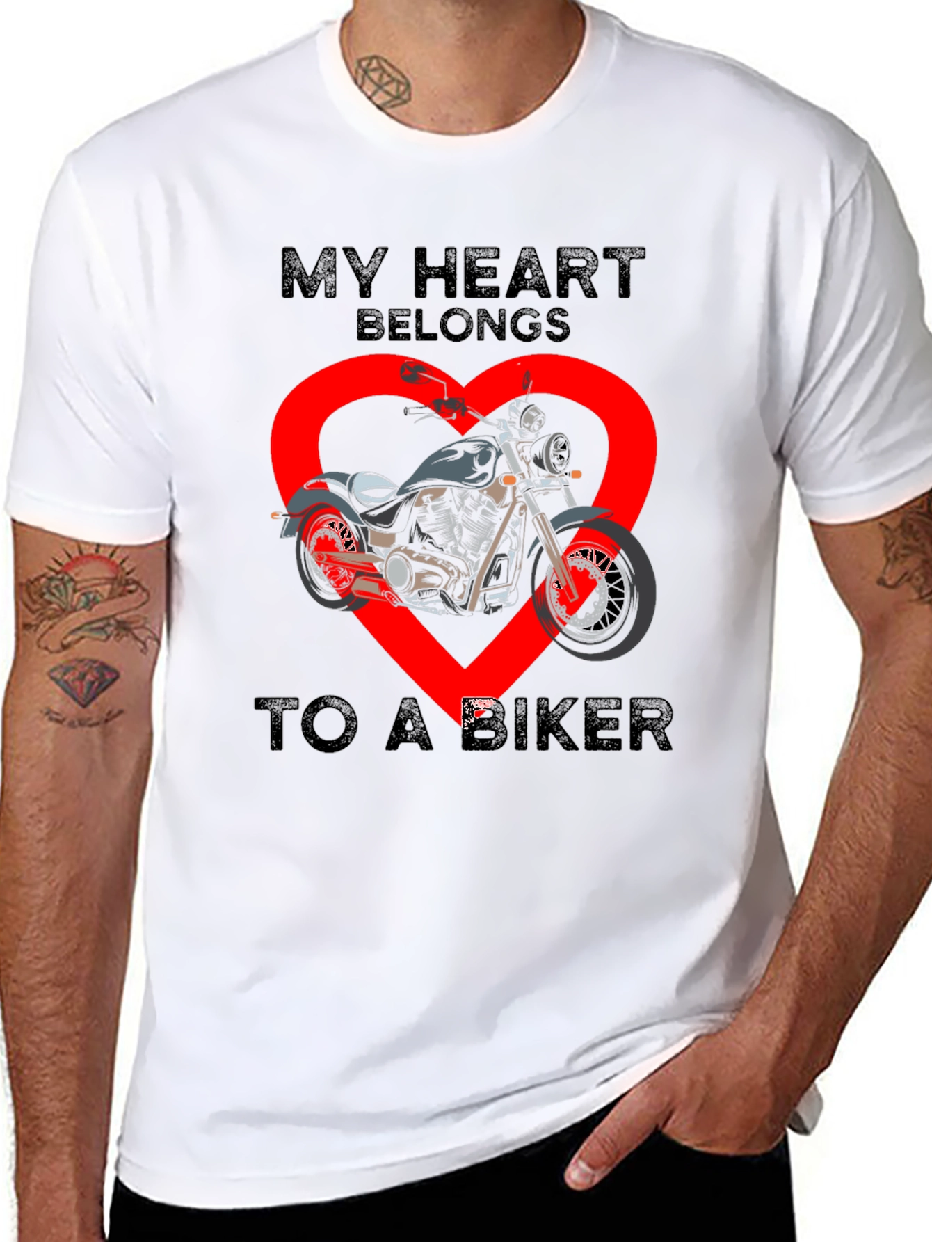 My Heart Belongs to a Biker T-Shirt